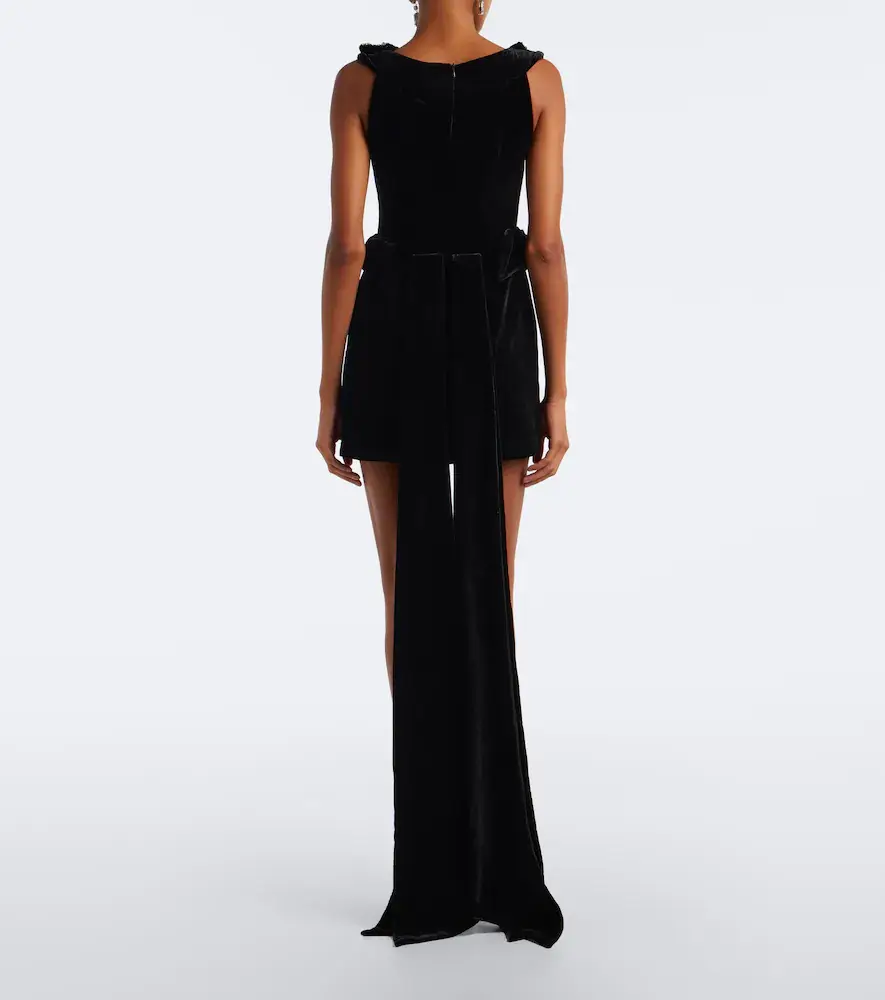 The New Arrivals Ilkyaz Ozel Daphne embellished velvet minidress | Thumbnail 4