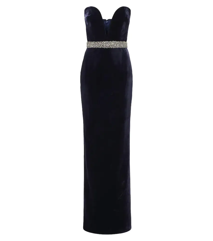 Sienna embellished strapless velvet gown Sienna embellished strapless velvet gown