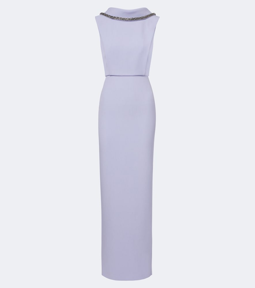 Roland Mouret Embellished crêpe gown