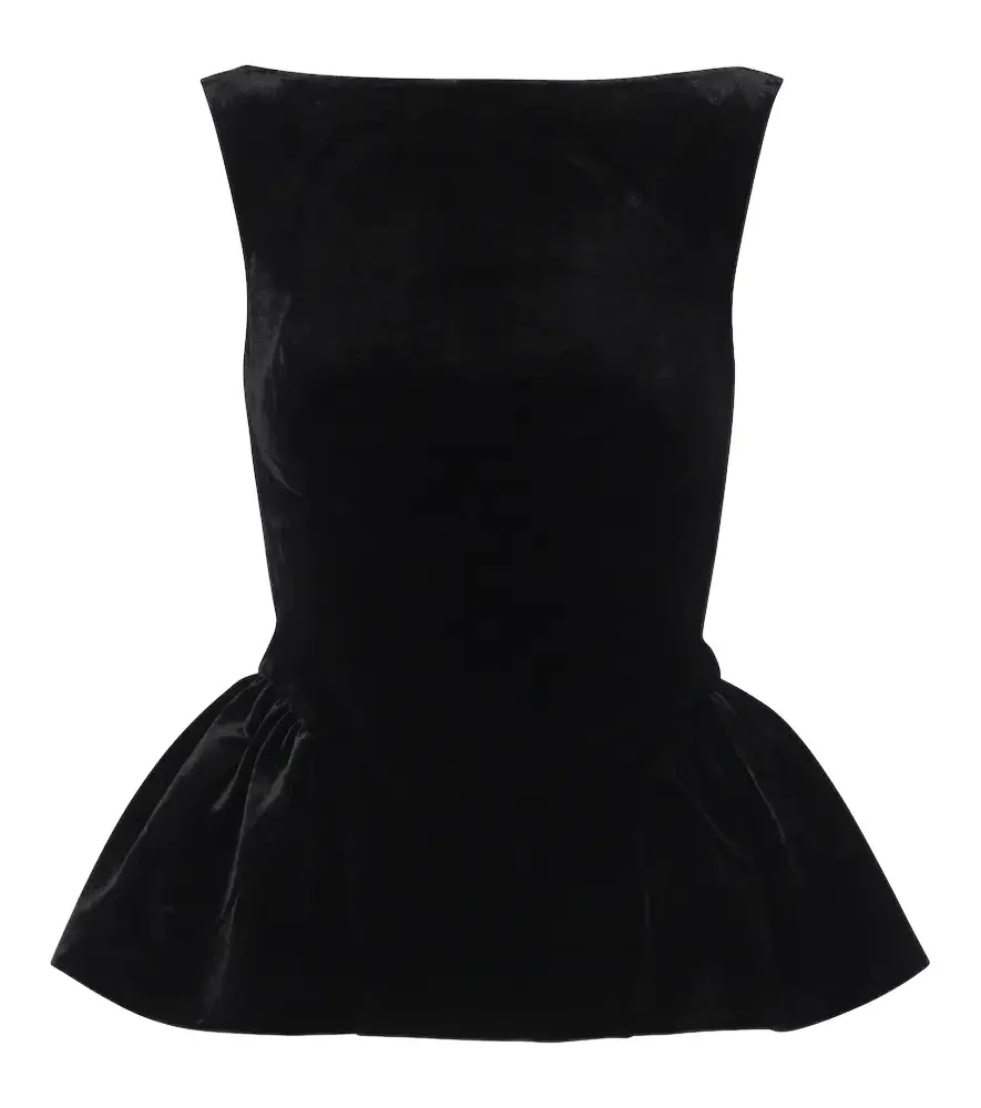 Roland Mouret Peplum velvet top