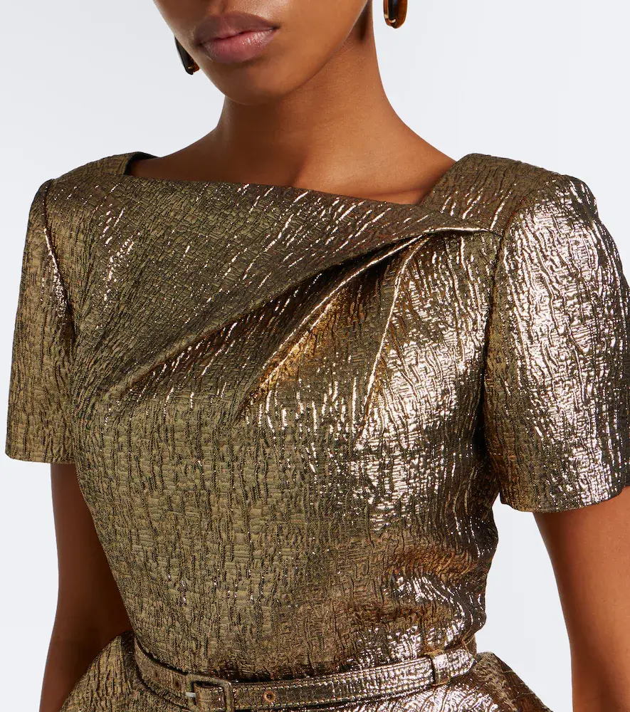 Roland Mouret Belted peplum cloqué cocktail dress | Thumbnail 3 Roland Mouret Belted peplum cloqué cocktail dress | Thumbnail 3