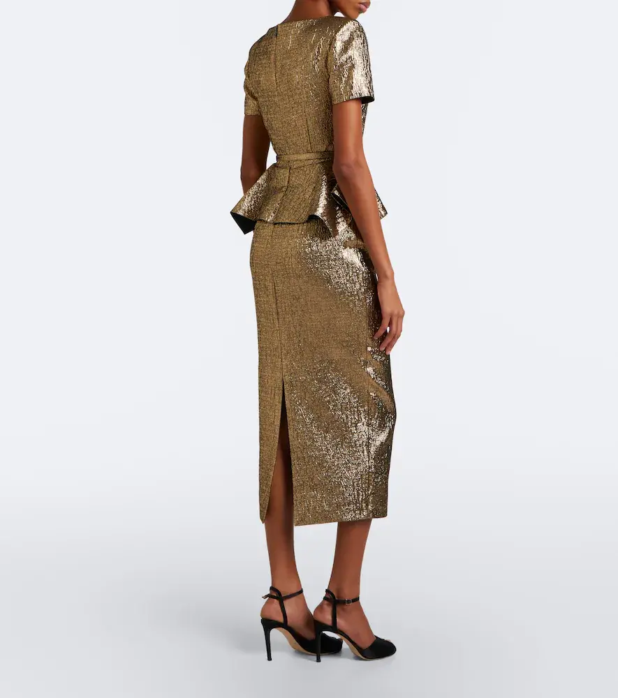 Roland Mouret Belted peplum cloqué cocktail dress | Thumbnail 5 Roland Mouret Belted peplum cloqué cocktail dress | Thumbnail 5