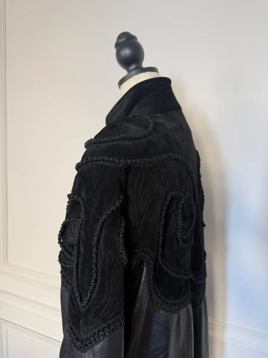 Jen Wonders Studio Leather Embroidered Long Coat | Thumbnail 11 Jen Wonders Studio Leather Embroidered Long Coat | Thumbnail 11