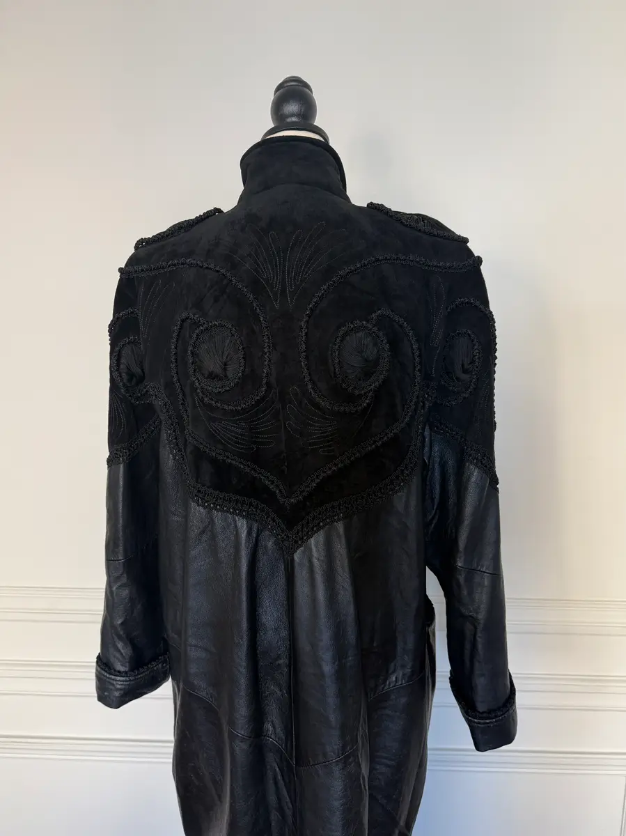 Jen Wonders Studio Leather Embroidered Long Coat | Thumbnail 12 Jen Wonders Studio Leather Embroidered Long Coat | Thumbnail 12