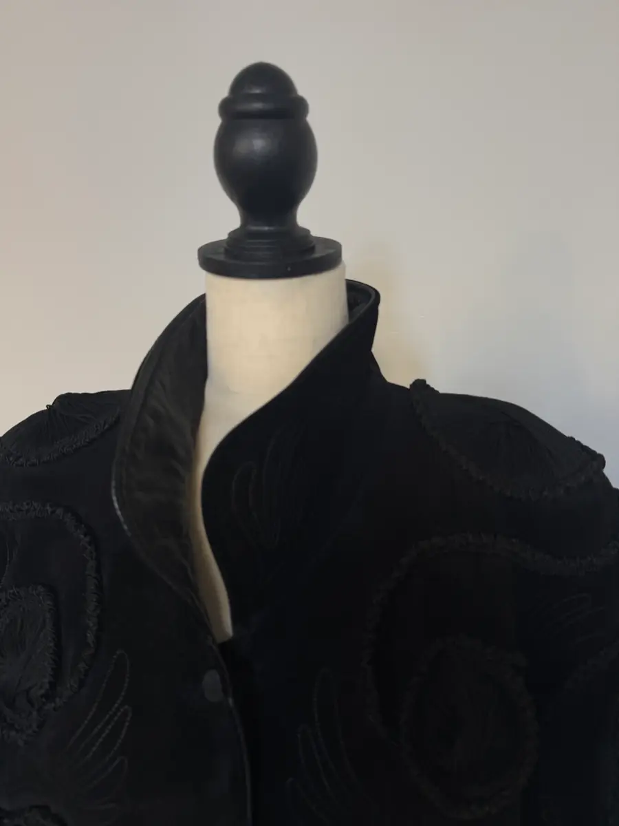 Jen Wonders Studio Leather Embroidered Long Coat | Thumbnail 6 Jen Wonders Studio Leather Embroidered Long Coat | Thumbnail 6