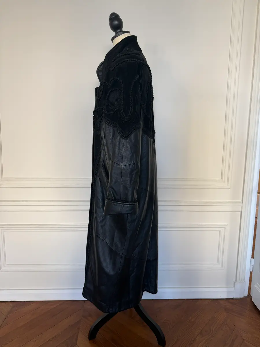 Jen Wonders Studio Leather Embroidered Long Coat | Thumbnail 9 Jen Wonders Studio Leather Embroidered Long Coat | Thumbnail 9