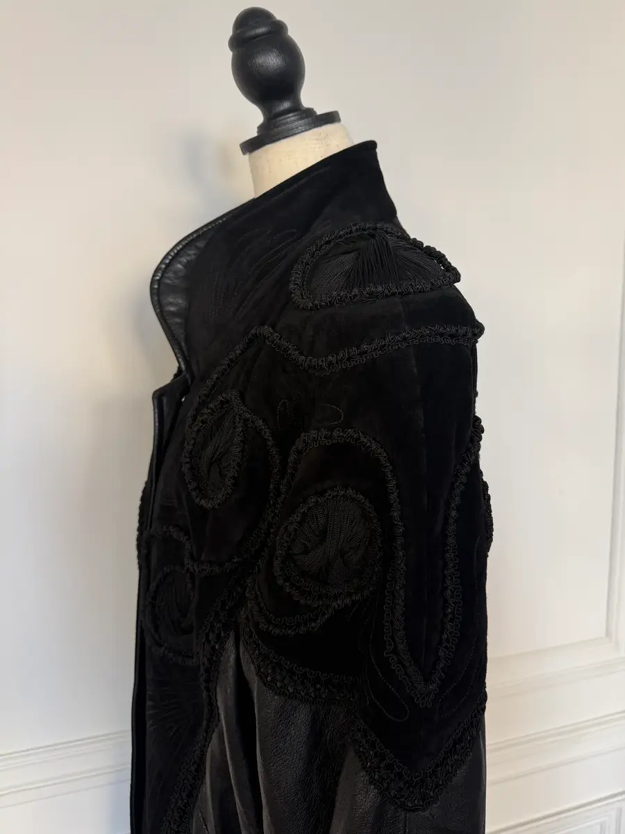 Jen Wonders Studio Leather Embroidered Long Coat | Thumbnail 10 Jen Wonders Studio Leather Embroidered Long Coat | Thumbnail 10