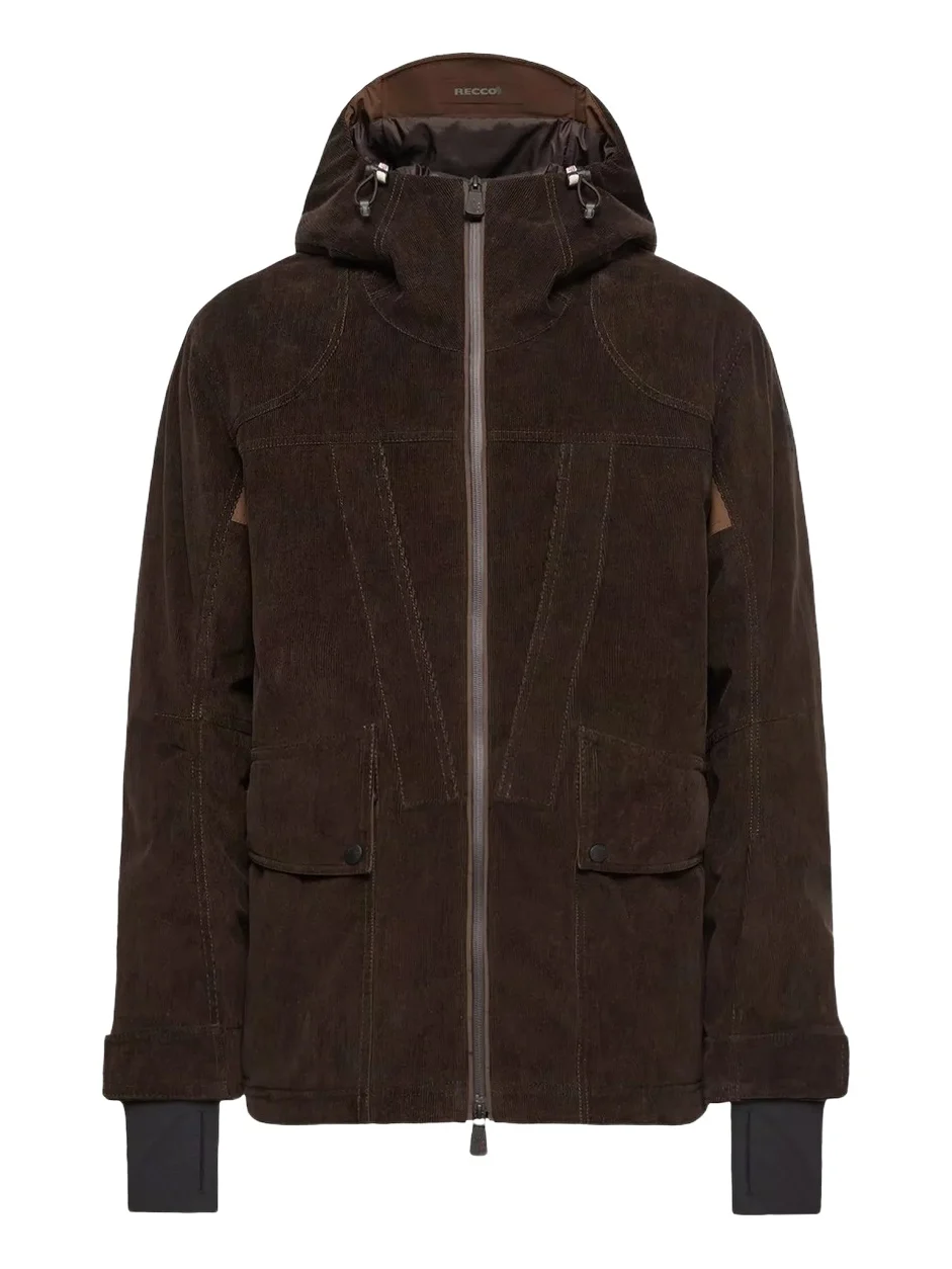 Moncler Grenoble Airolo Corduroy Insulated Hooded Ski Jacket