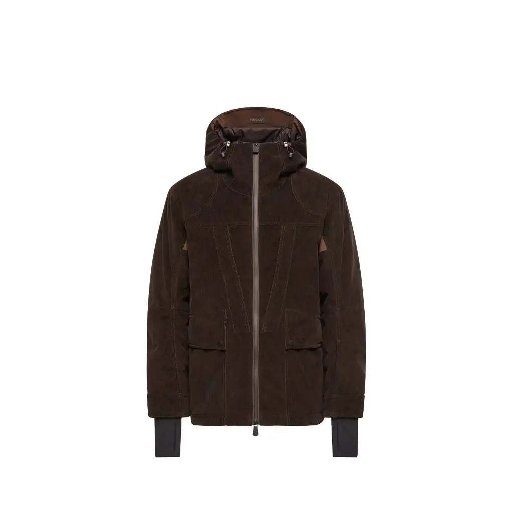 Moncler Grenoble Airolo Corduroy Insulated Hooded Ski Jacket