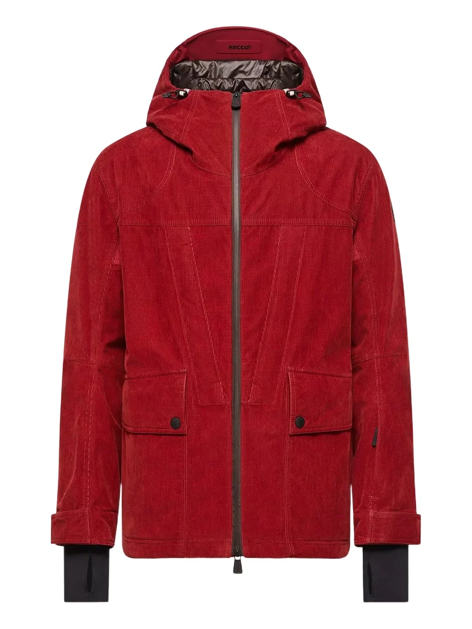 Moncler Grenoble Airolo Corduroy Insulated Hooded Ski Jacket