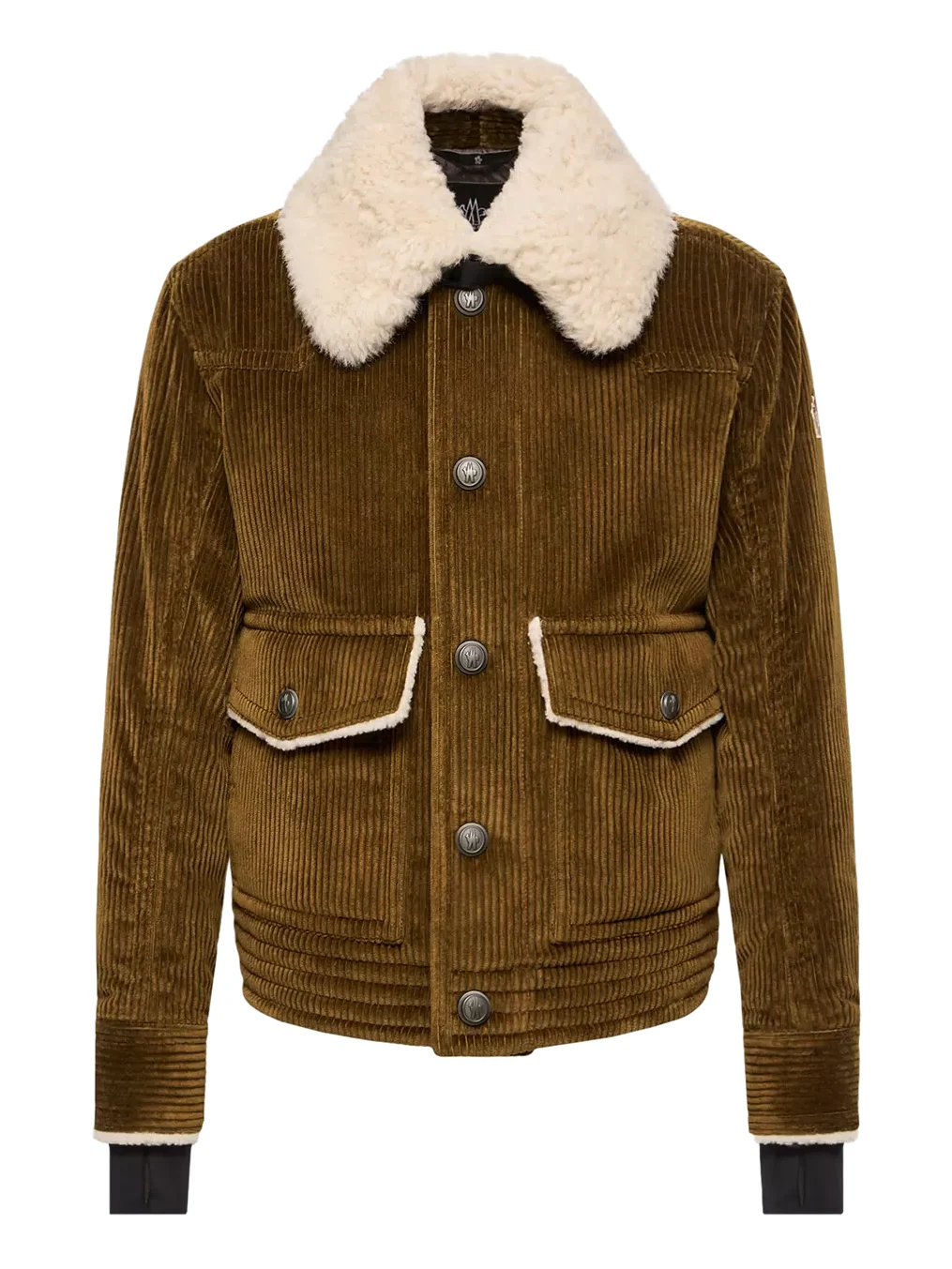 Moncler Grenoble Givrand Shearling-trimmed Corduroy Short Down Jacket