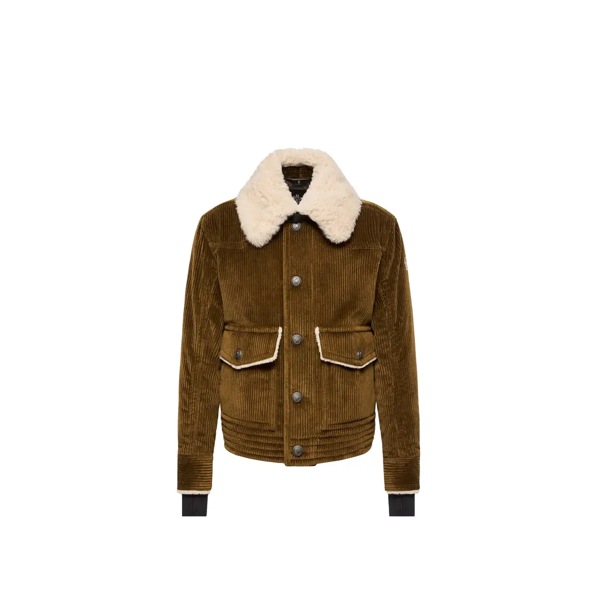 Moncler Grenoble Givrand Shearling-trimmed Corduroy Short Down Jacket