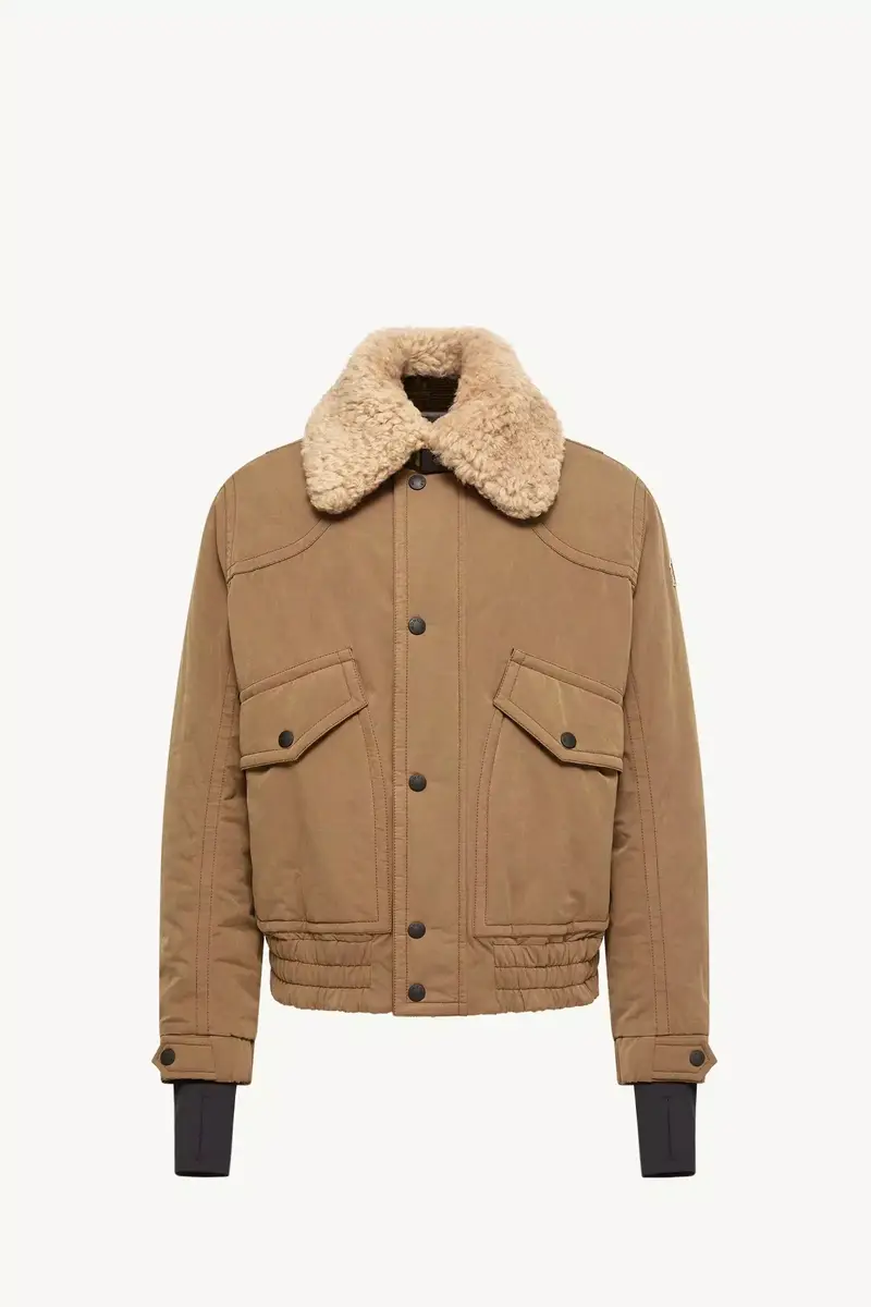 Moncler Grenoble Alpental Shearling-trimmed Canvas Down Bomber Jacket | Thumbnail 2 Moncler Grenoble Alpental Shearling-trimmed Canvas Down Bomber Jacket | Thumbnail 2