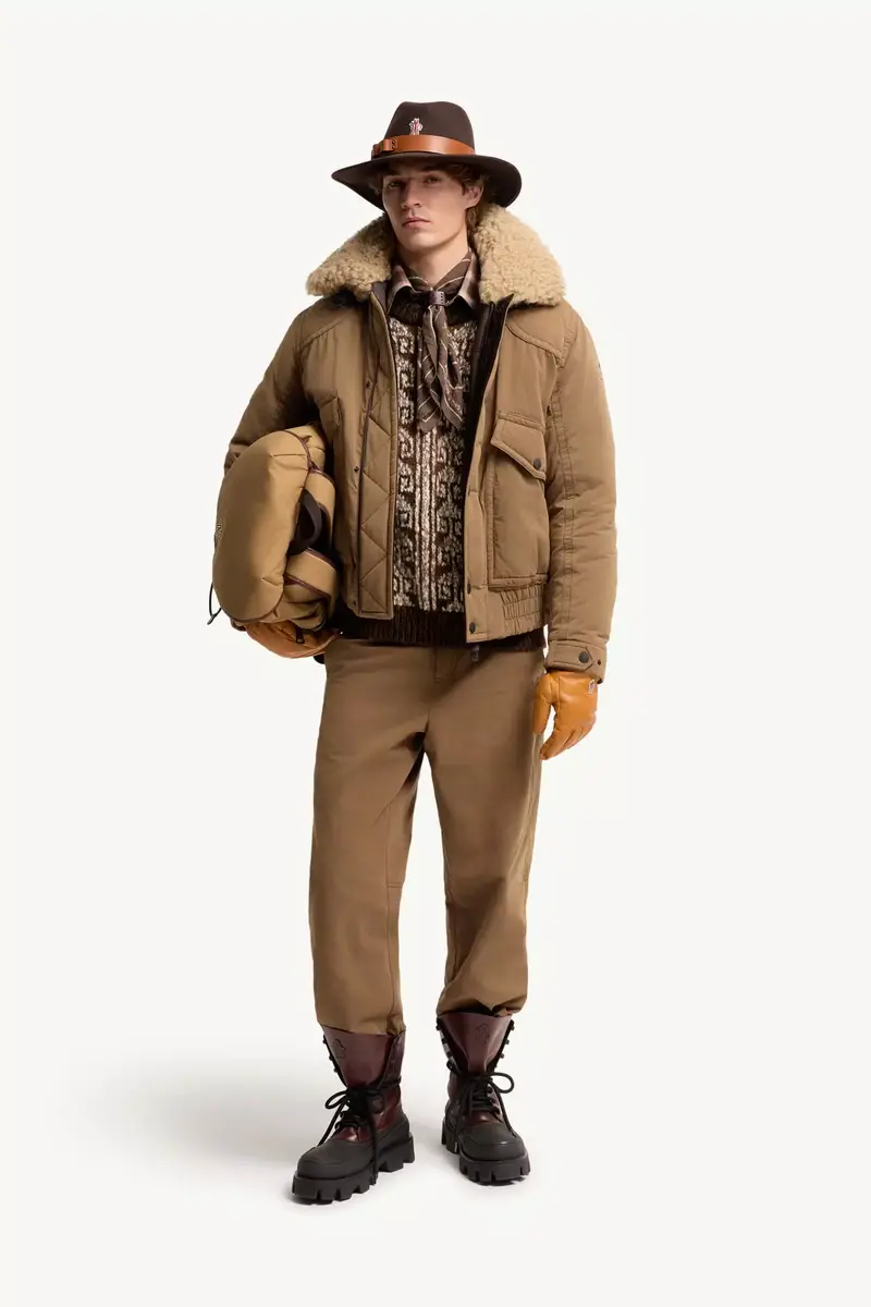Moncler Grenoble Alpental Shearling-trimmed Canvas Down Bomber Jacket | Thumbnail 3 Moncler Grenoble Alpental Shearling-trimmed Canvas Down Bomber Jacket | Thumbnail 3