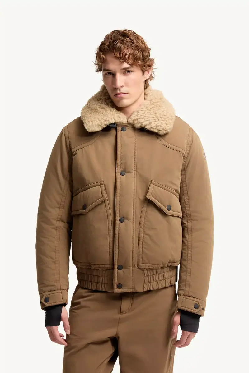Moncler Grenoble Alpental Shearling-trimmed Canvas Down Bomber Jacket | Thumbnail 5 Moncler Grenoble Alpental Shearling-trimmed Canvas Down Bomber Jacket | Thumbnail 5