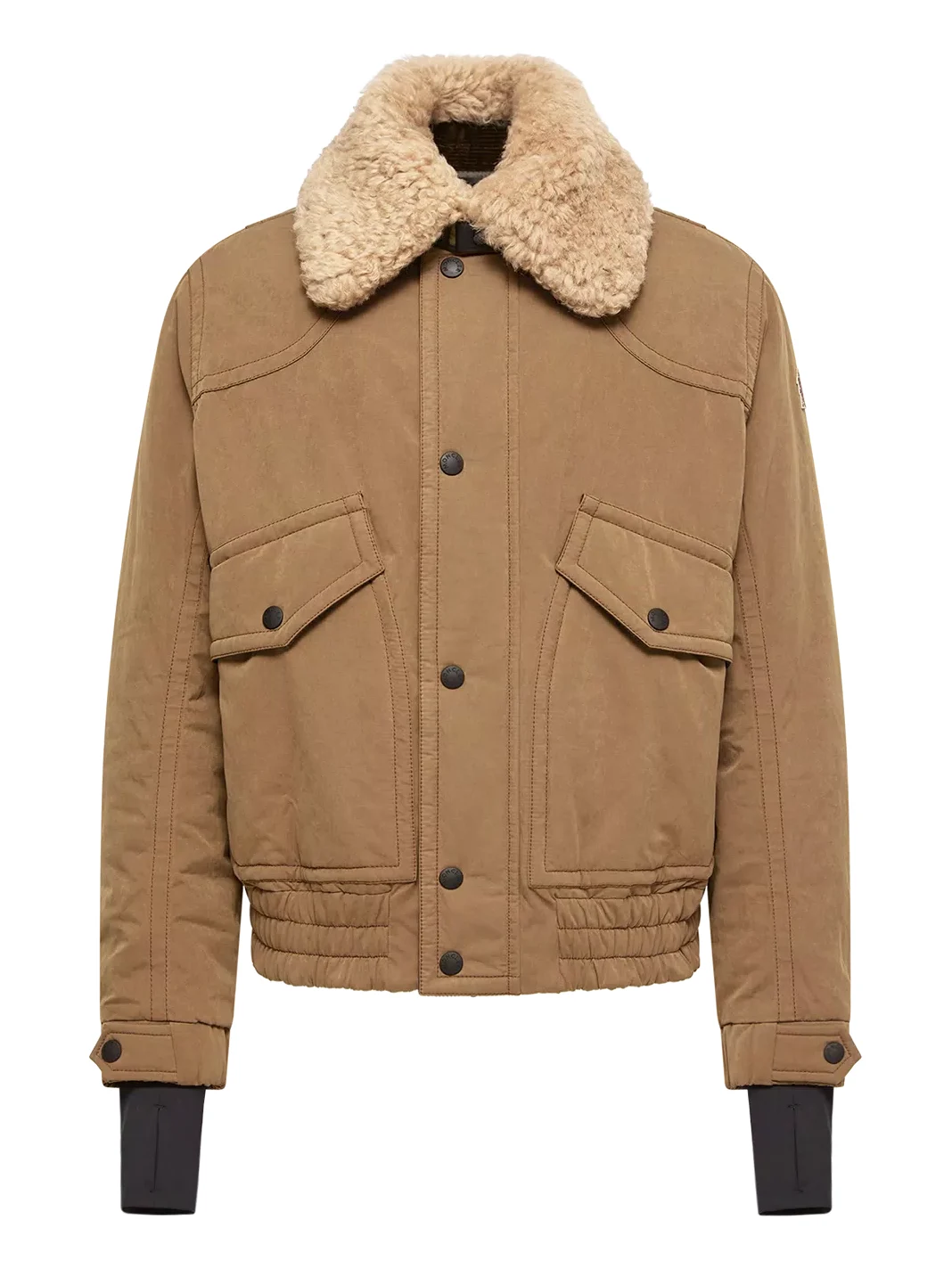 Moncler Grenoble Alpental Shearling-trimmed Canvas Down Bomber Jacket