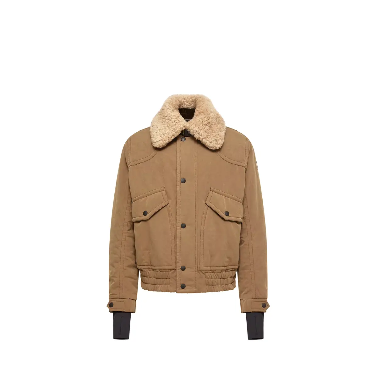 Moncler Grenoble Alpental Shearling-trimmed Canvas Down Bomber Jacket