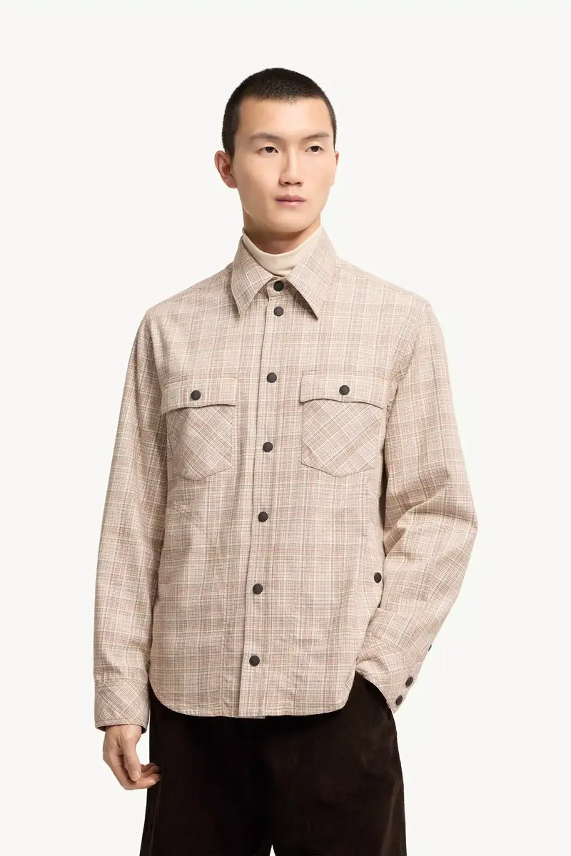 Moncler Grenoble Long Sleeve Check Cotton Shirt | Thumbnail 5 Moncler Grenoble Long Sleeve Check Cotton Shirt | Thumbnail 5