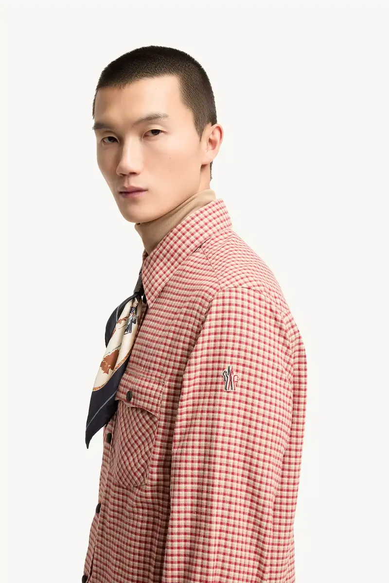 Moncler Grenoble Long Sleeve Check Cotton Shirt | Thumbnail 4 Moncler Grenoble Long Sleeve Check Cotton Shirt | Thumbnail 4