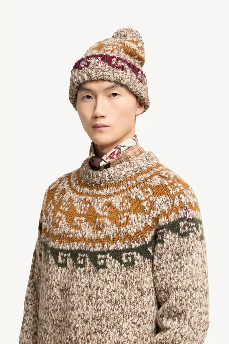 Moncler Grenoble Alpaca & Wool Blend Beanie With Pom Pom | Thumbnail 3 Moncler Grenoble Alpaca & Wool Blend Beanie With Pom Pom | Thumbnail 3