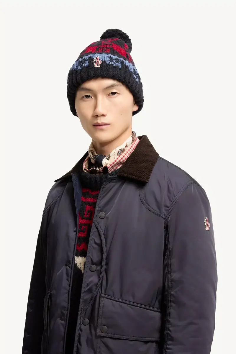 Moncler Grenoble Alpaca & Wool Blend Beanie With Pom Pom | Thumbnail 3 Moncler Grenoble Alpaca & Wool Blend Beanie With Pom Pom | Thumbnail 3