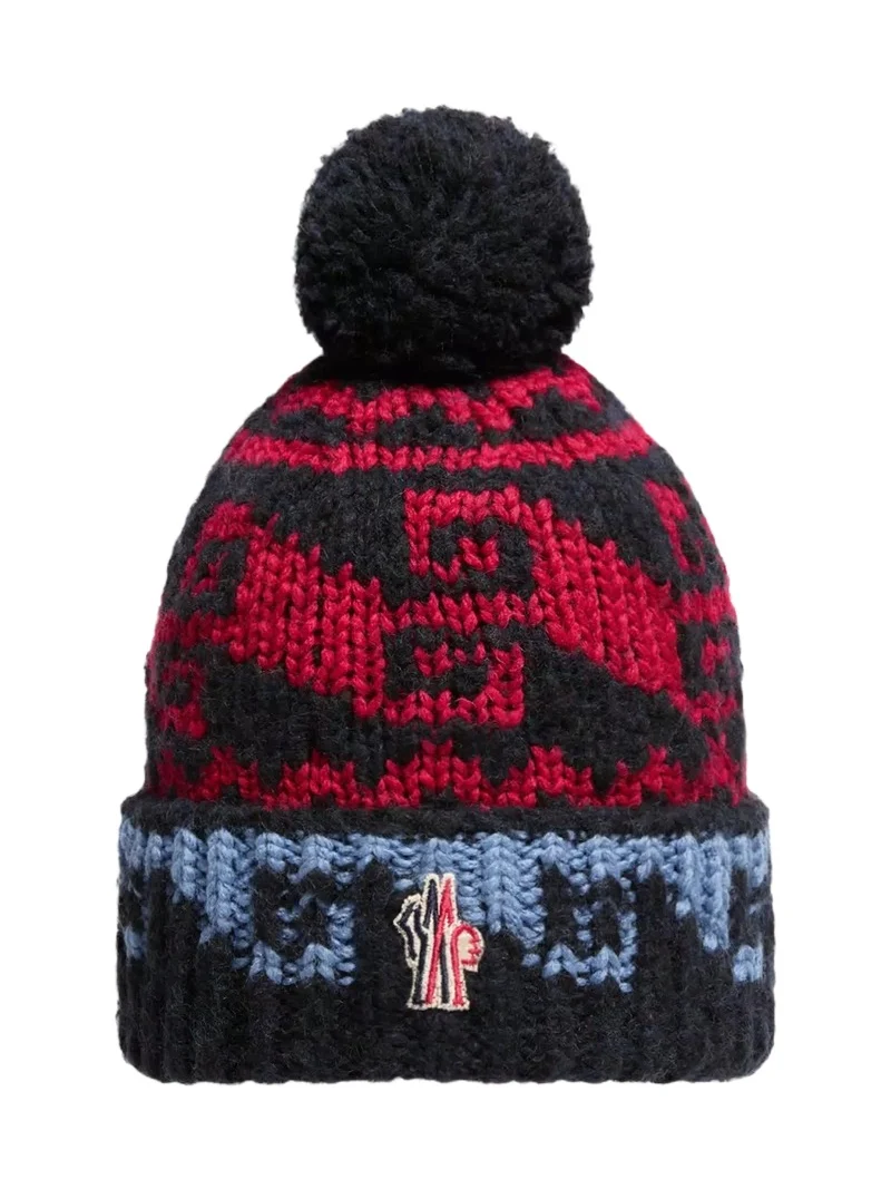 Moncler Grenoble Alpaca & Wool Blend Beanie With Pom Pom