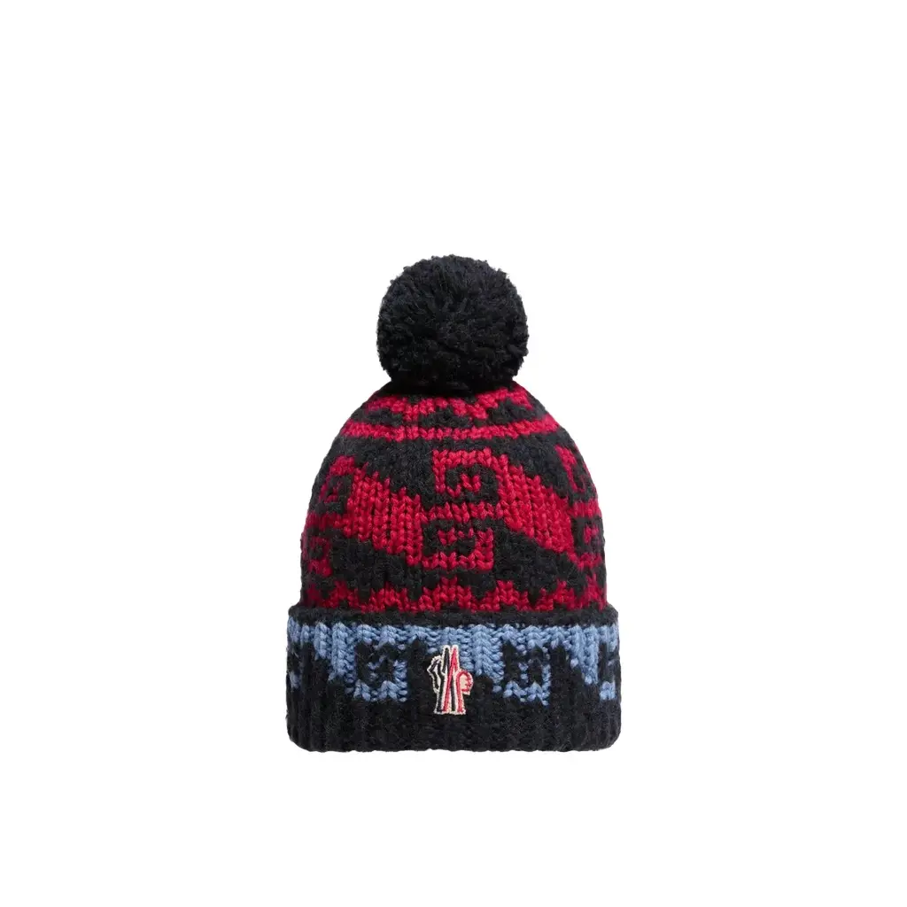 Moncler Grenoble Alpaca & Wool Blend Beanie With Pom Pom