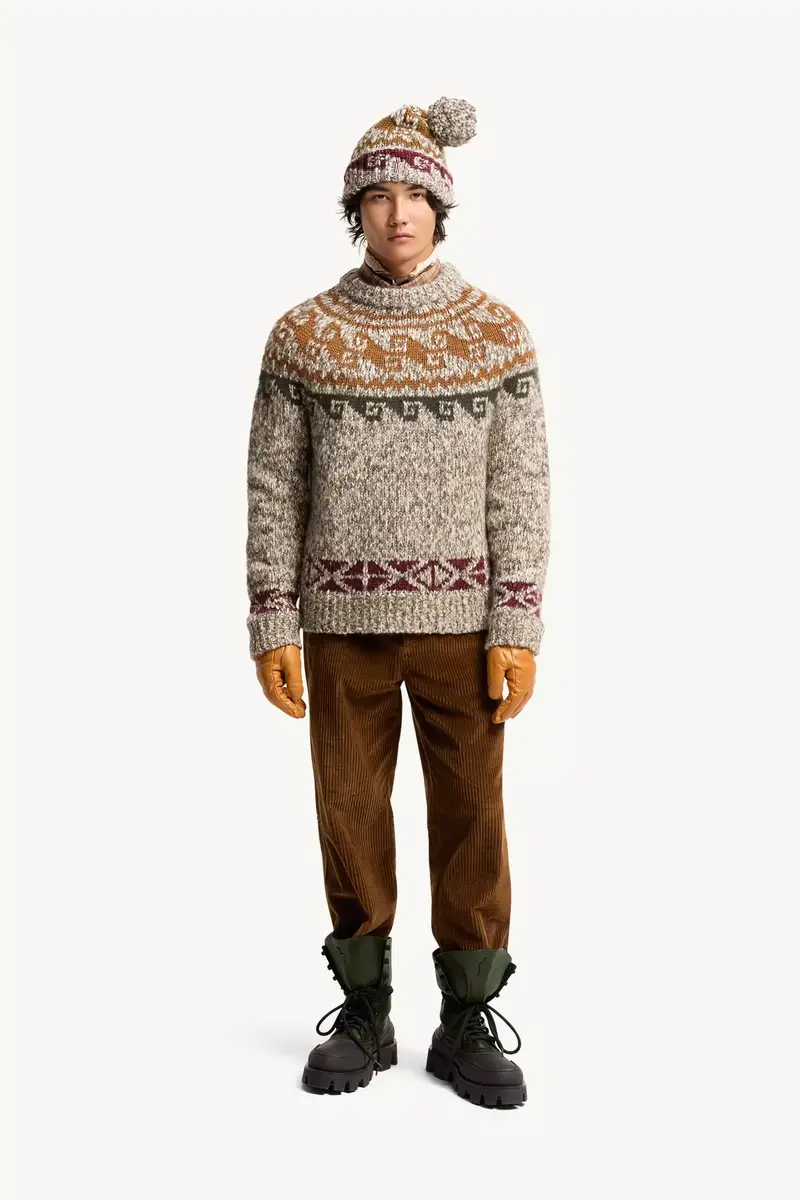 Moncler Grenoble Geometric Jacquard Wool & Alpaca Blend Sweater | Thumbnail 3 Moncler Grenoble Geometric Jacquard Wool & Alpaca Blend Sweater | Thumbnail 3