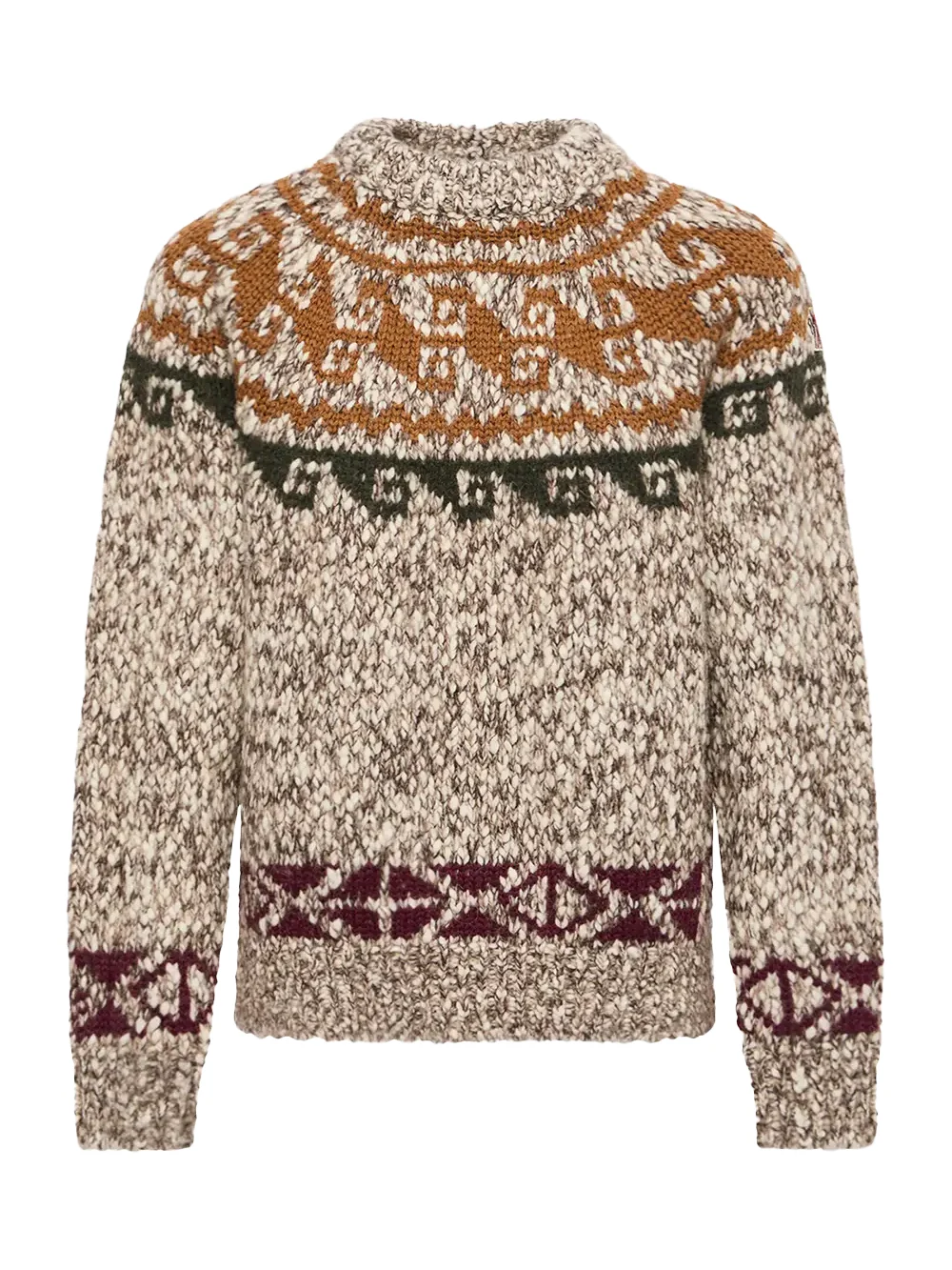 Moncler Grenoble Geometric Jacquard Wool & Alpaca Blend Sweater