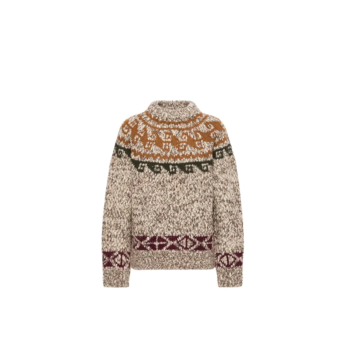 Moncler Grenoble Geometric Jacquard Wool & Alpaca Blend Sweater