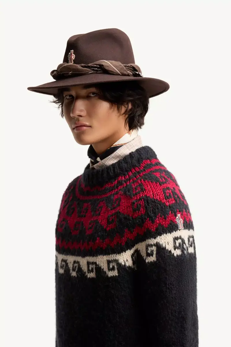 Moncler Grenoble Geometric Jacquard Wool & Alpaca Blend Sweater | Thumbnail 4 Moncler Grenoble Geometric Jacquard Wool & Alpaca Blend Sweater | Thumbnail 4