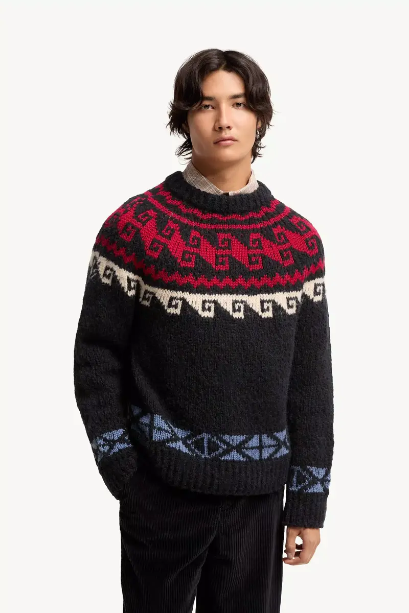 Moncler Grenoble Geometric Jacquard Wool & Alpaca Blend Sweater | Thumbnail 5 Moncler Grenoble Geometric Jacquard Wool & Alpaca Blend Sweater | Thumbnail 5