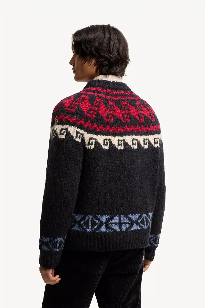 Moncler Grenoble Geometric Jacquard Wool & Alpaca Blend Sweater | Thumbnail 6 Moncler Grenoble Geometric Jacquard Wool & Alpaca Blend Sweater | Thumbnail 6