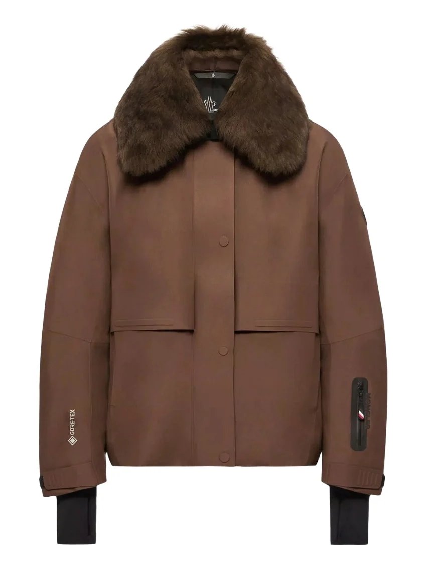 Moncler Grenoble Caurel Gore-tex Shearling-trimmed Insulated Ski Jacket