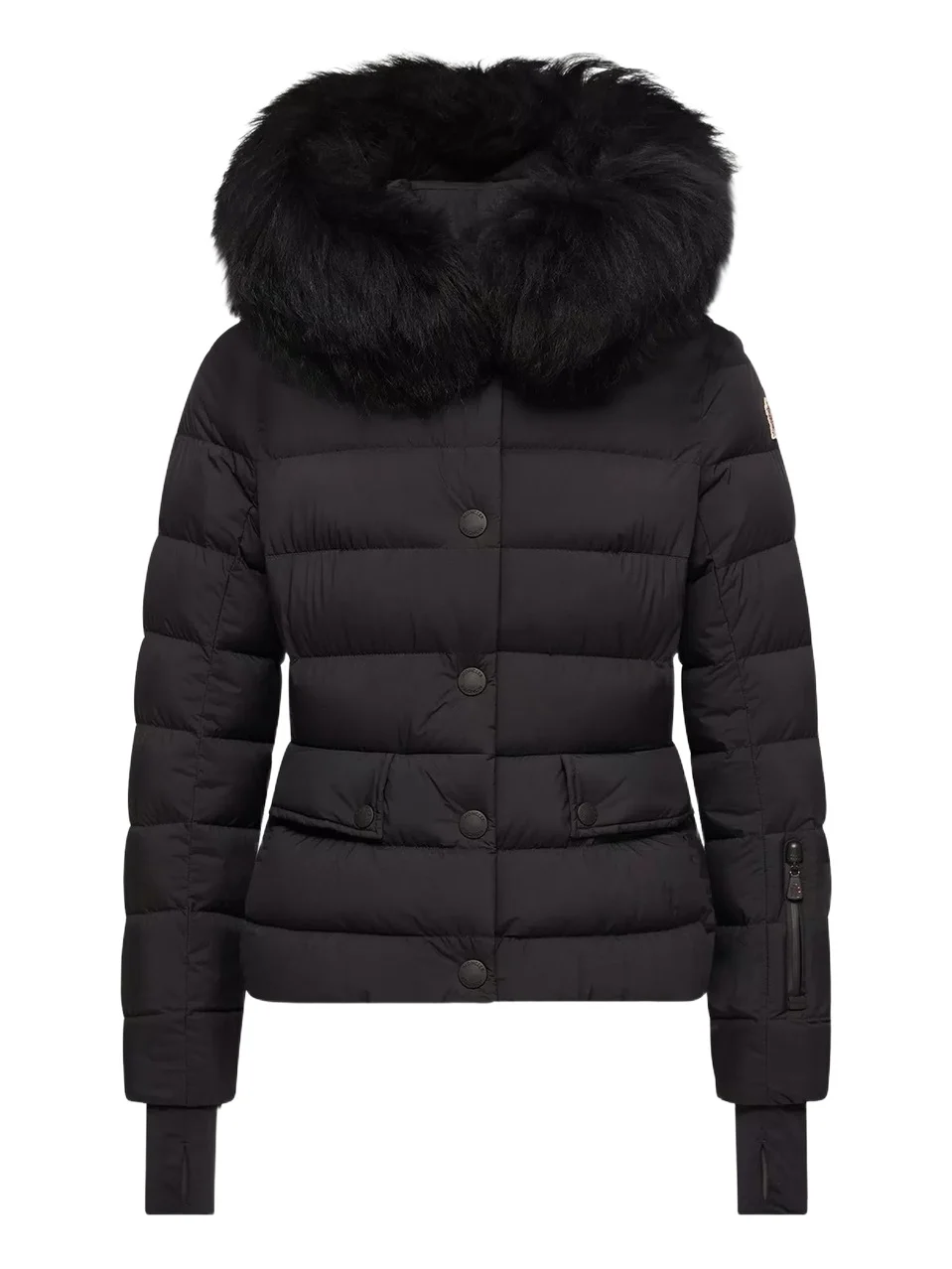 Armoniques Hooded Shearling-trimmed Down Ski Jacket