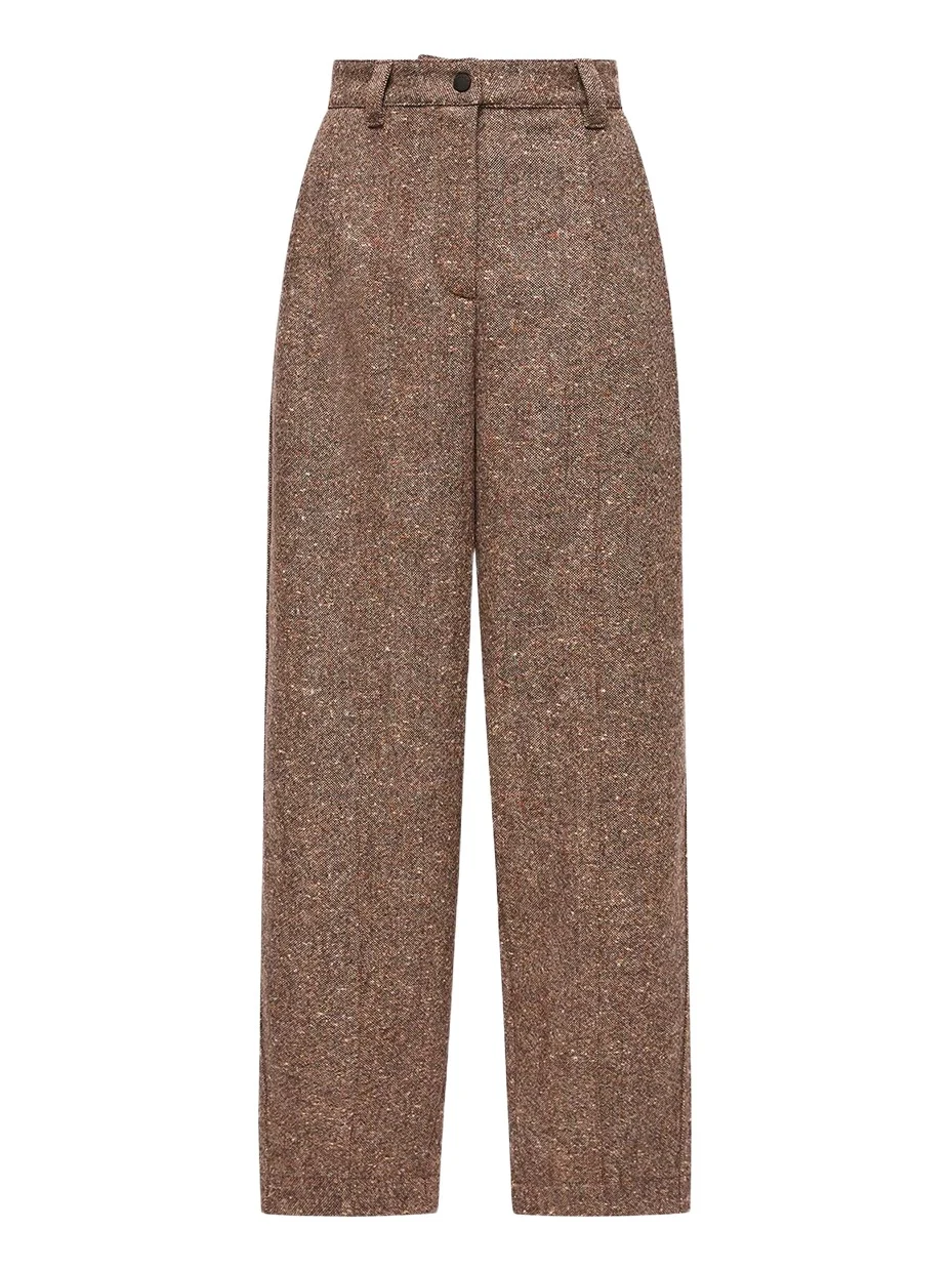 Straight-leg Wool Pants