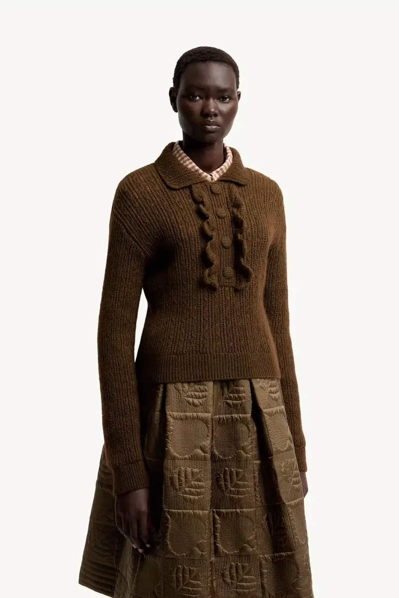 Moncler Grenoble Wool & Mohair Blend Knit Polo Shirt | Thumbnail 5 Moncler Grenoble Wool & Mohair Blend Knit Polo Shirt | Thumbnail 5