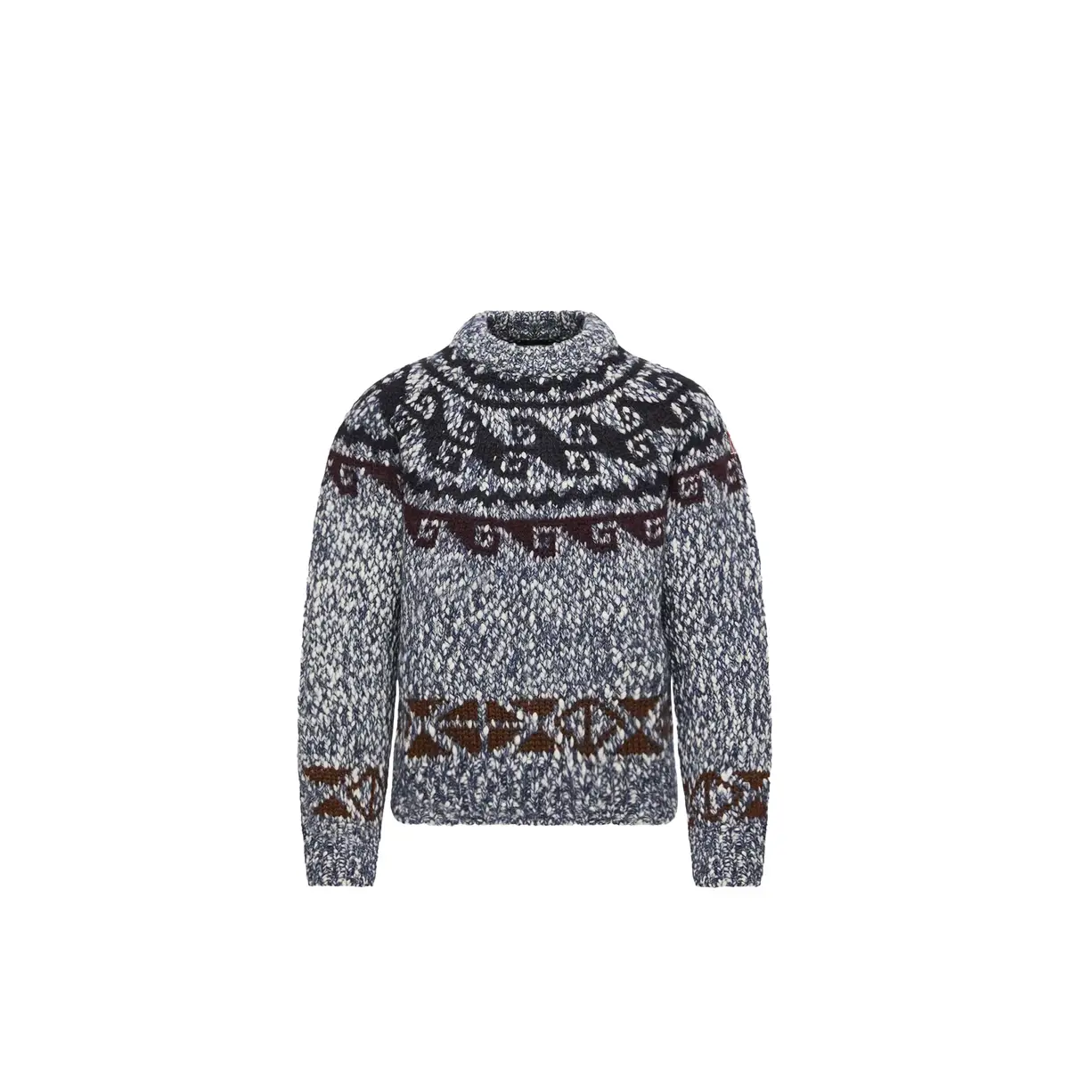Geometric Jacquard Wool Blend Sweater Geometric Jacquard Wool Blend Sweater