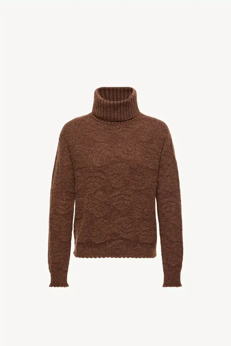 Moncler Grenoble Leaf Motif Wool Blend Turtleneck Sweater | Thumbnail 2 Moncler Grenoble Leaf Motif Wool Blend Turtleneck Sweater | Thumbnail 2