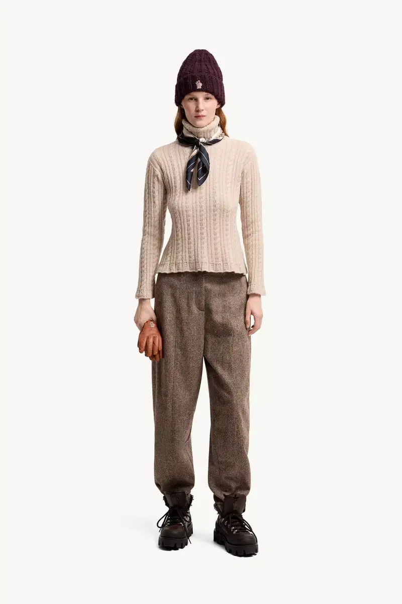 Moncler Grenoble Cable Knit Wool Blend Turtleneck | Thumbnail 3 Moncler Grenoble Cable Knit Wool Blend Turtleneck | Thumbnail 3