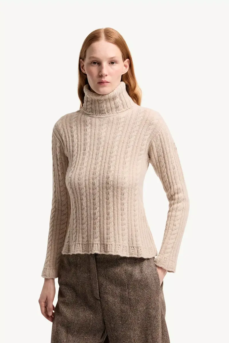 Moncler Grenoble Cable Knit Wool Blend Turtleneck | Thumbnail 5 Moncler Grenoble Cable Knit Wool Blend Turtleneck | Thumbnail 5