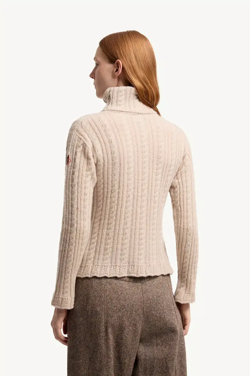 Moncler Grenoble Cable Knit Wool Blend Turtleneck | Thumbnail 6 Moncler Grenoble Cable Knit Wool Blend Turtleneck | Thumbnail 6