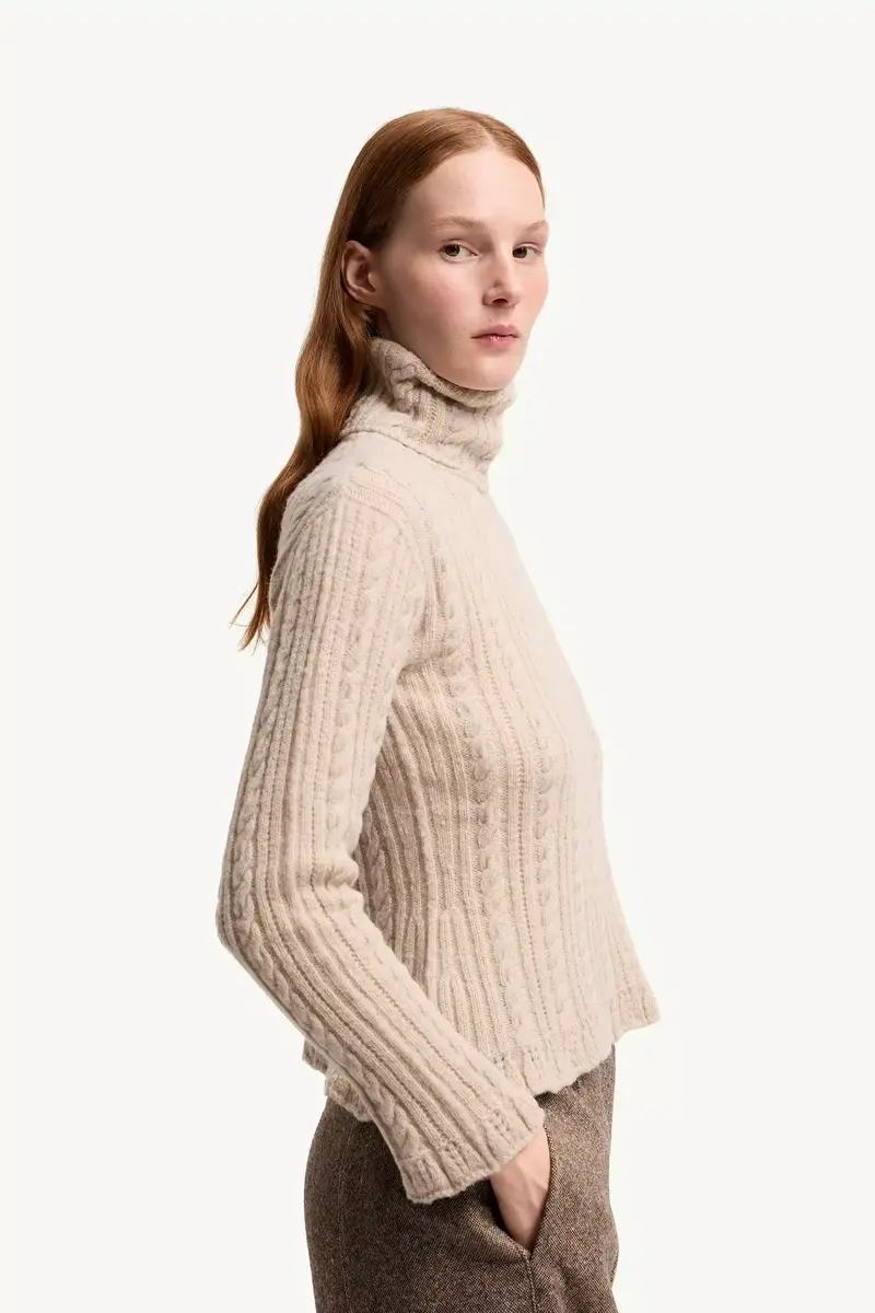 Moncler Grenoble Cable Knit Wool Blend Turtleneck | Thumbnail 7 Moncler Grenoble Cable Knit Wool Blend Turtleneck | Thumbnail 7