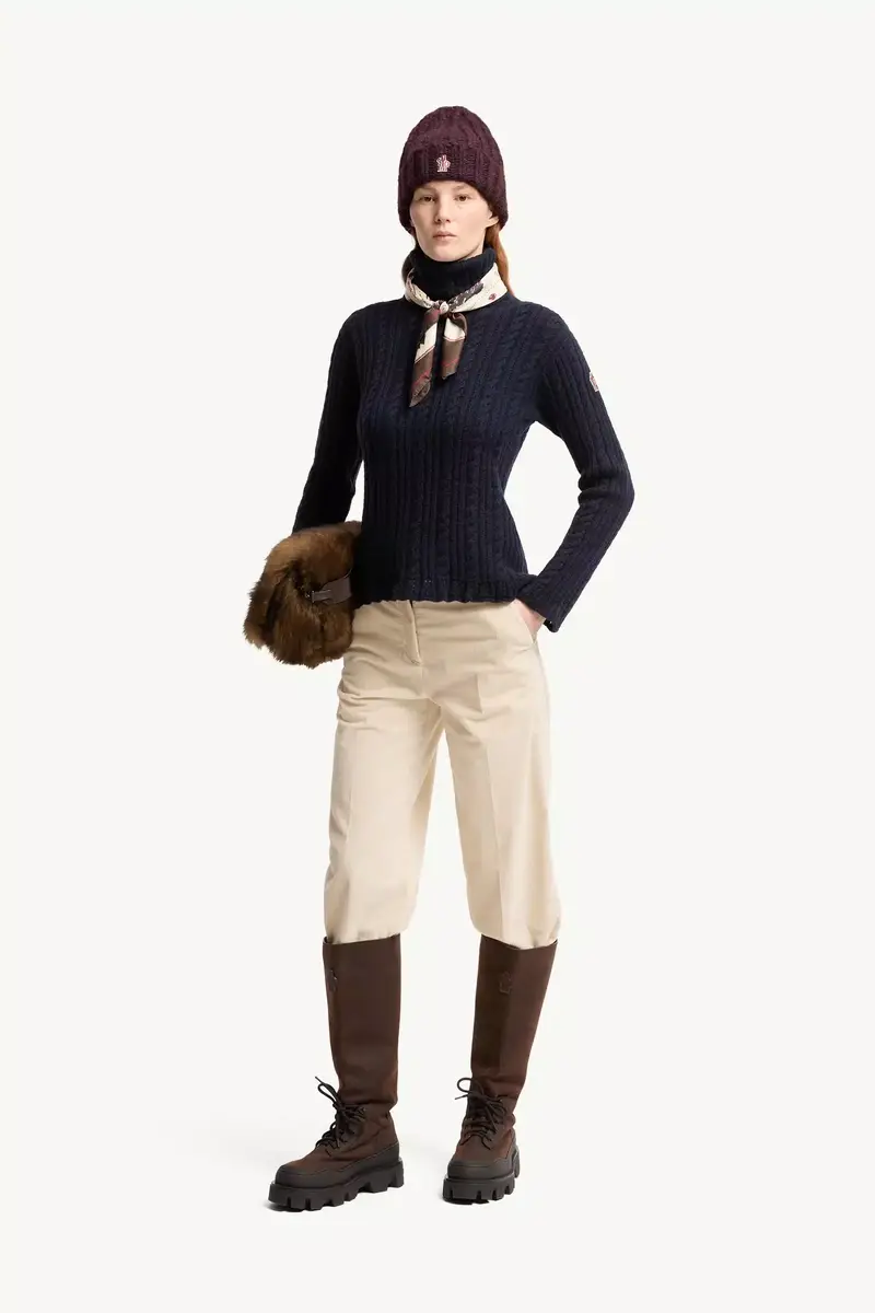 Moncler Grenoble Cable Knit Wool Blend Turtleneck | Thumbnail 3 Moncler Grenoble Cable Knit Wool Blend Turtleneck | Thumbnail 3