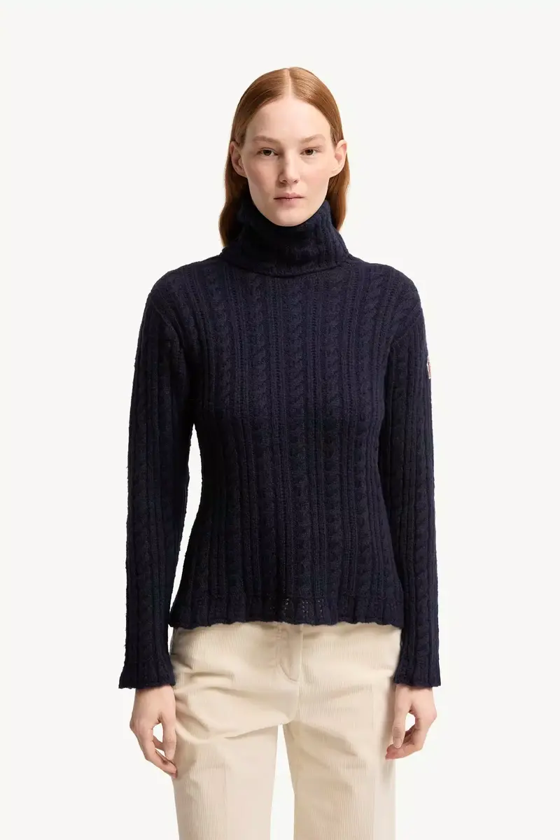 Moncler Grenoble Cable Knit Wool Blend Turtleneck | Thumbnail 5 Moncler Grenoble Cable Knit Wool Blend Turtleneck | Thumbnail 5