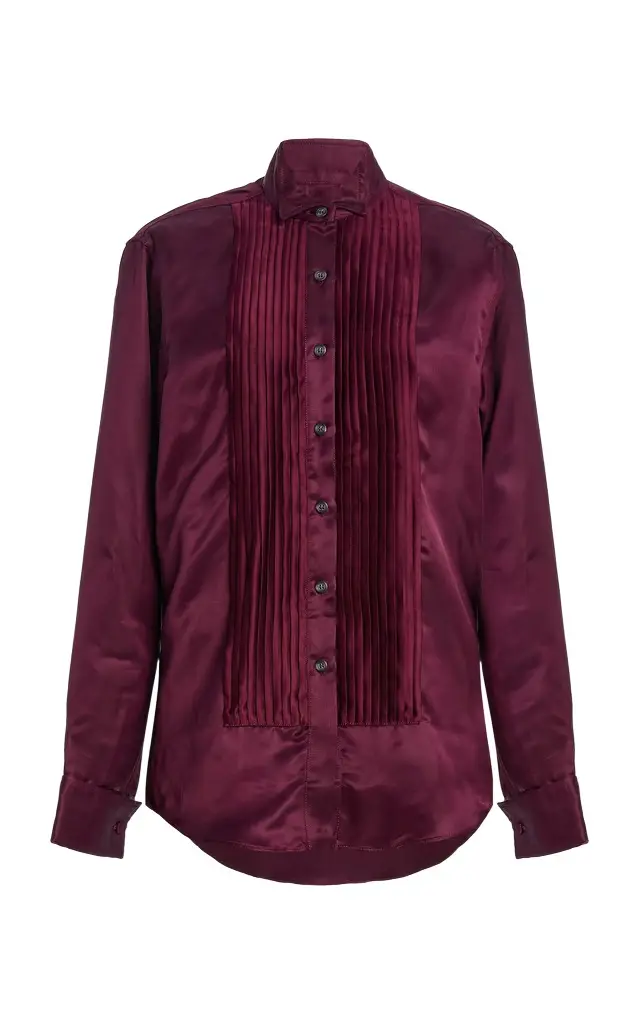 Sanderlak Fluid Satin Tux Shirt