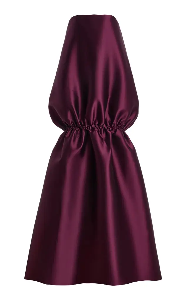 GRETA CONSTANTINE Exclusive Riedel Satin Flounce Gown