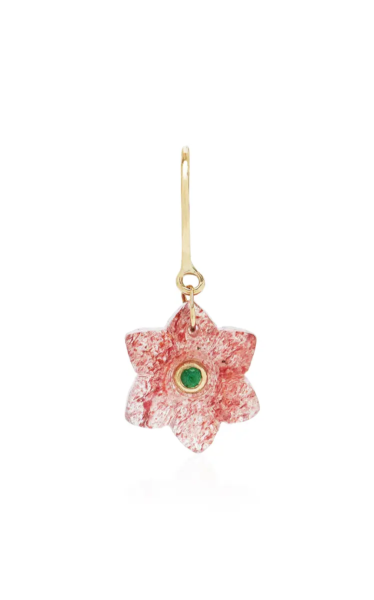 Pascale Monvoisin Ida Gold Quartz Single Earring