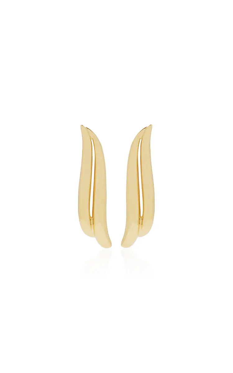 Eclipse 18K Yellow Gold Earrings