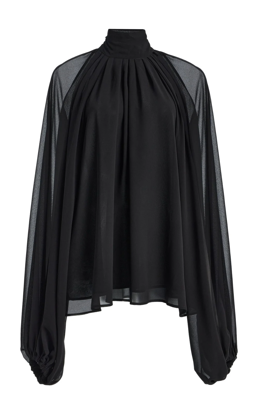GRETA CONSTANTINE Collage Sheer Chiffon Blouse
